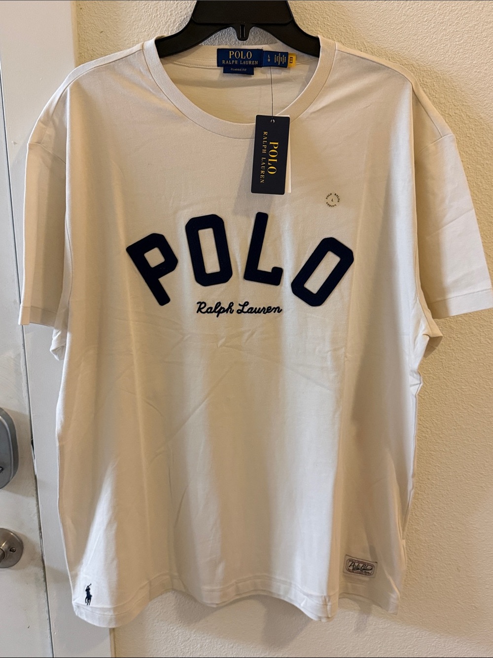 Polo by Ralph Lauren White Tee with Navy POLO Applique